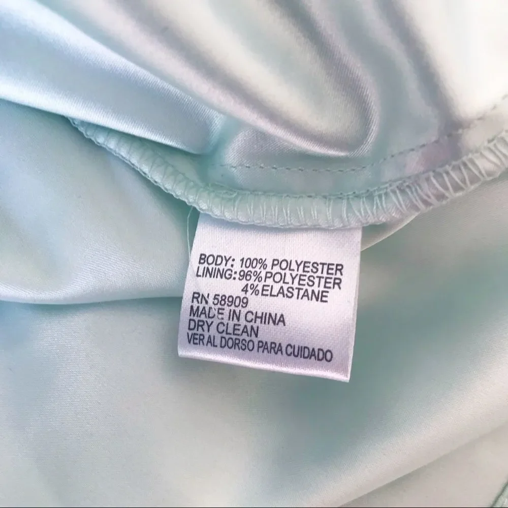 GIANNI BINI Mint Green Lace Midi Dress Cocktail Spaghetti Strap‎ Size 2 New